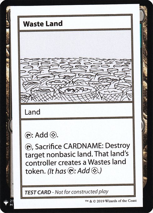 Waste Land(Play Test Card)